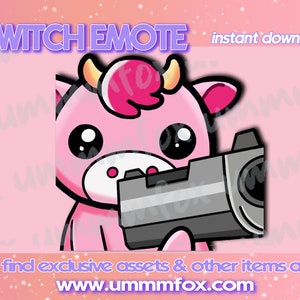 Cute Cow Emote - Twitch, Youtube, Discord