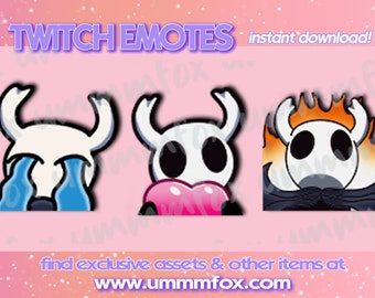 Cute Hollow Knight Emotes - Twitch, YouTube, Discord