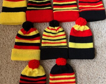Custom Team Spirit Beanies w/Matching Pom Pom