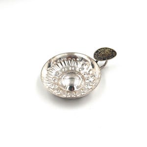 Vintage tastevin wine tasting cup silver-plated Bouchard Beaune Norio Zint French sommelier collector