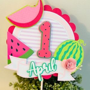 One in a melon cake topper, watermelon cake topper, one in a melon birthday, one in a melon first birthday