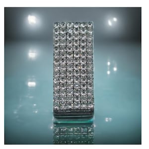 Elegante clip para billetes con joyas - Acero inoxidable - Diamantes de imitación