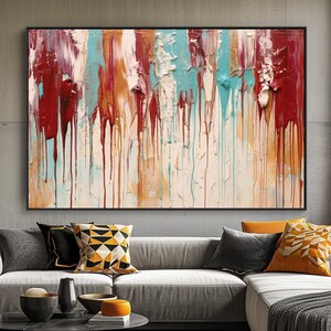 Colourful Painting, 100% Hand Painted, Textured Painting, Acrylic Abstract Oil Painting, Wall Decor Living Room, Office Wall Art