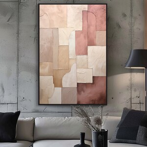 Geometric Abstract, 100% Hand Painted, Textured Painting, Acrylic Abstract Oil Painting, Wall Decor Living Room, Office Wall Art