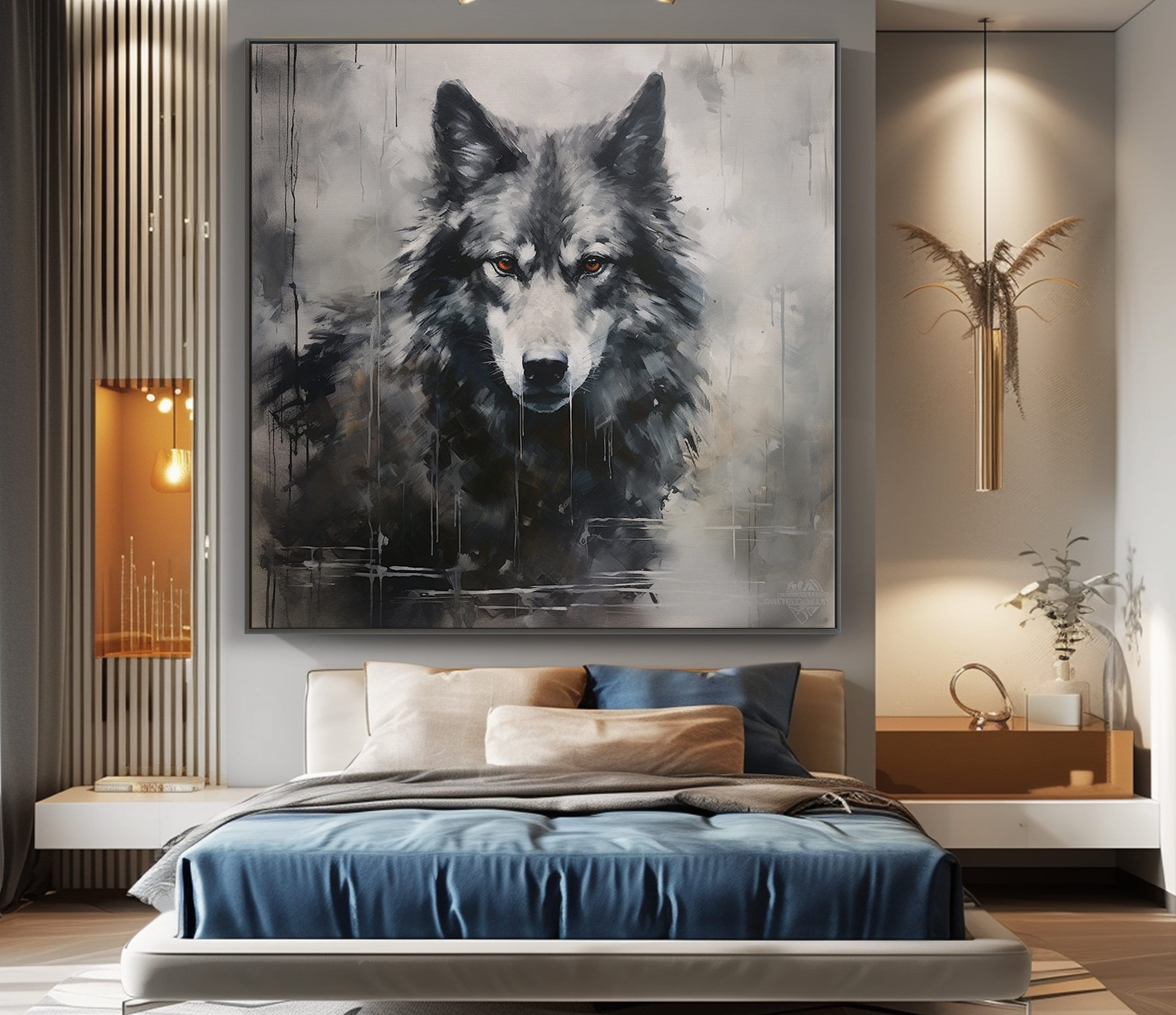 Beautiful view of Hand-Painted Textured Apartment Ceiling