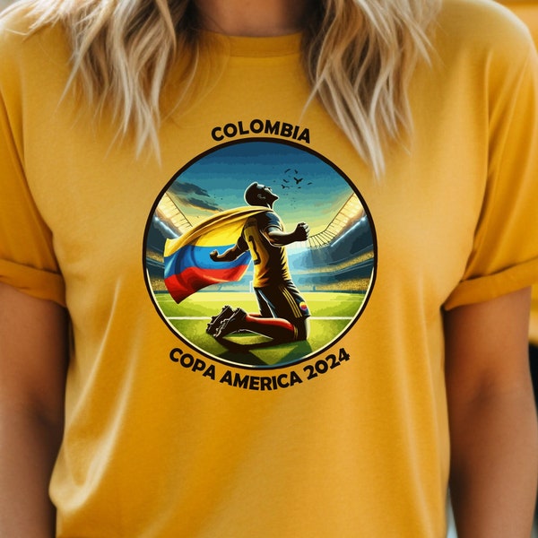 COPA AMERICA 2024 Colombia PNG T-shirt Colombia Soccer Wall Art Football Decorations Instant Download and Ready To Print Football Fan Gift