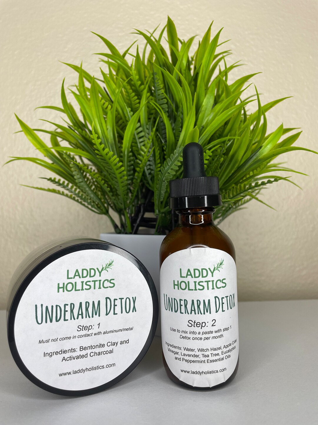 Underarm Detox Bundle Detox Deodorant Bentonite Clay Powder and