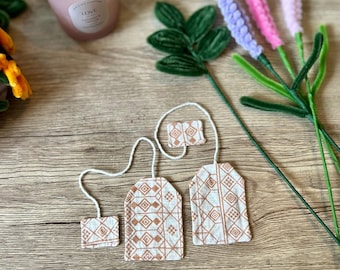 Marcapáginas de bolsita de té/marcapáginas/regalos para amantes de los libros/libros