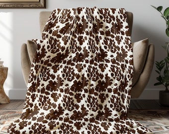 Cow Print Blanket for Girl Western Baby Blanket Cow Print Throw Blanket Couch Cute Cow Gift for Cow Lover Western Cowboy Decor Nursery