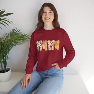 Fall Mama Sweatshirt, Autumn Unisex Crewneck Jumper, Cozy Gender Neutral Pullover, Thanksgiving Gift, Mother&#39;s Day Apparel, Seasonal Mom Top