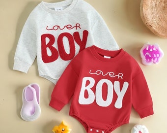 Lover Boy Baby Romper | Cute Newborn Bodysuit - Infant announcement Cloths - Gift for New Mum - Easter New Born Outfit