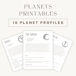 Astrological Planetary Collection: Detailed Guides for Cosmic Understanding | Printables