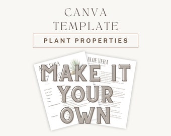 Custom Plant Properties Template – Create Your Own Herbal Printables with Canva