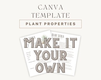 カスタム植物特性テンプレート – Canvaで独自のハーブ印刷物を作成