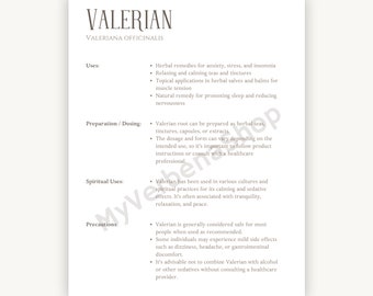 VALERIAN パンフレット Valeriana officinalis (common valerian): Go Botany
