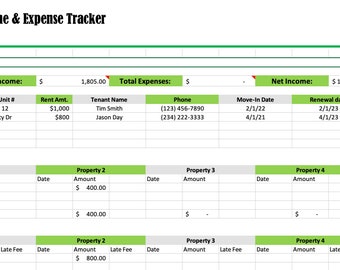 Rental Income and Expense Tracker