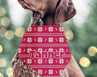 Christmas Dog Bandana, Personalized Bandana, Christmas Bandana, Holiday Dog Bandana, Christmas Gift Dog, Holiday Bandana
