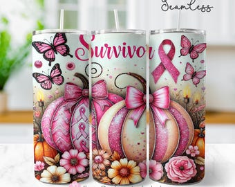 Envoltorio para vaso con lazo rosa: Diseño para concienciar sobre el cáncer de mama (PNG)
