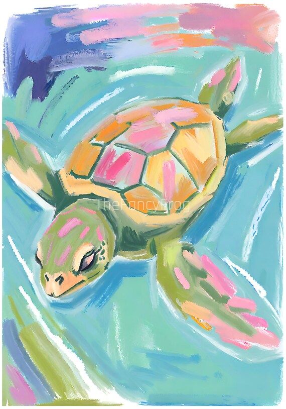 ウミガメ 油絵 油絵 絵画 【海森のウミガメ】【公式通販】