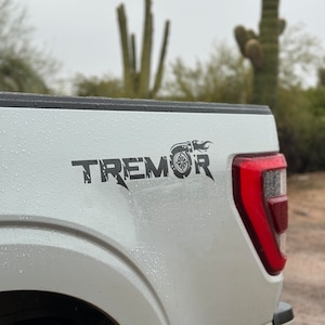 Tremor Turbo Decals Ecoboost fits Frod F150 F250 F350 Ranger Tremor bed side (2 Colors) 2 Pices