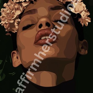Flower Girl Digital Inspirational Image, 16x24,Girl Art, Woman Art, Inspirational Art