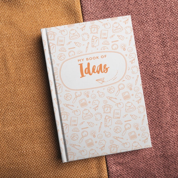 Journal d'idées // Journal innovant, journal de réflexions quotidiennes, journal conceptuel, créativité quotidienne, journal d'idées quotidiennes, journal à couverture rigide mat