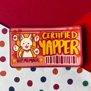 Zertifizierter Yapper Aufkleber