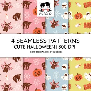 Cute Halloween seamless pattern Digital Product