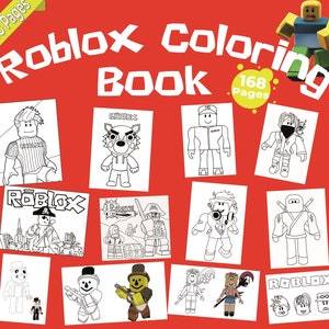 Unleash Your Imagination in the World of Roblox: 168 Pages of Fun Digital Coloring Book, Instant Download |3 Free Gift Coloring Book|