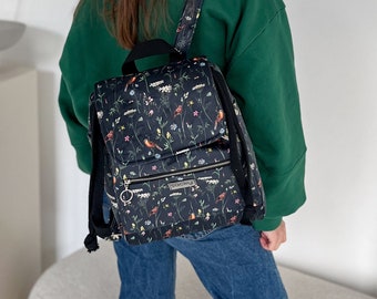 Velvet backpack lucky herbarium