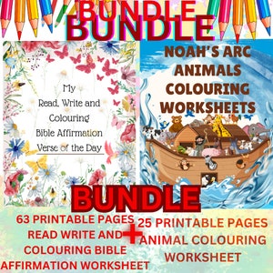 Colouring Pages, Christian kids, Bible Affirmation Verse, Read Bible verse, Printable BUNDLE, Bible Verses Colouring Pages, Sunday School