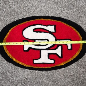 San Francisco 49ers Rug/ Home decor/ Kids friendly rug/ Gift Ideas image 6