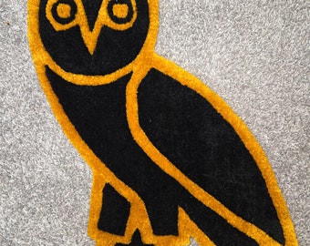 Owl Rug/ Home decor/ Kids friendly rug/ Gift Ideas