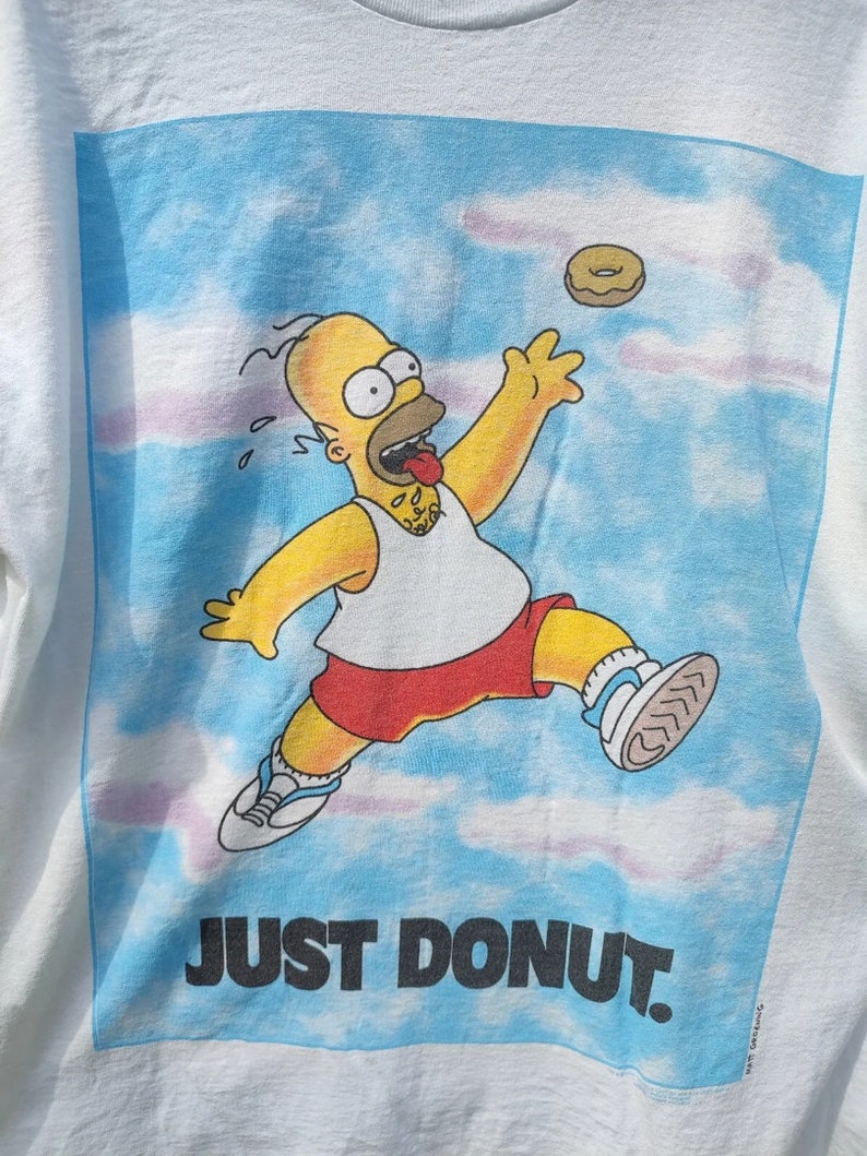VINTAGE 1999 THE SIMPSONS HOMER SIMPSON SALTY SNAX T-SHIRT MATT GROENING 20th ce EUR 29,99 - IT