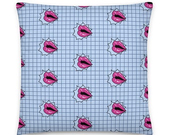 Retro Lips | Throw Pillow | Home Decor