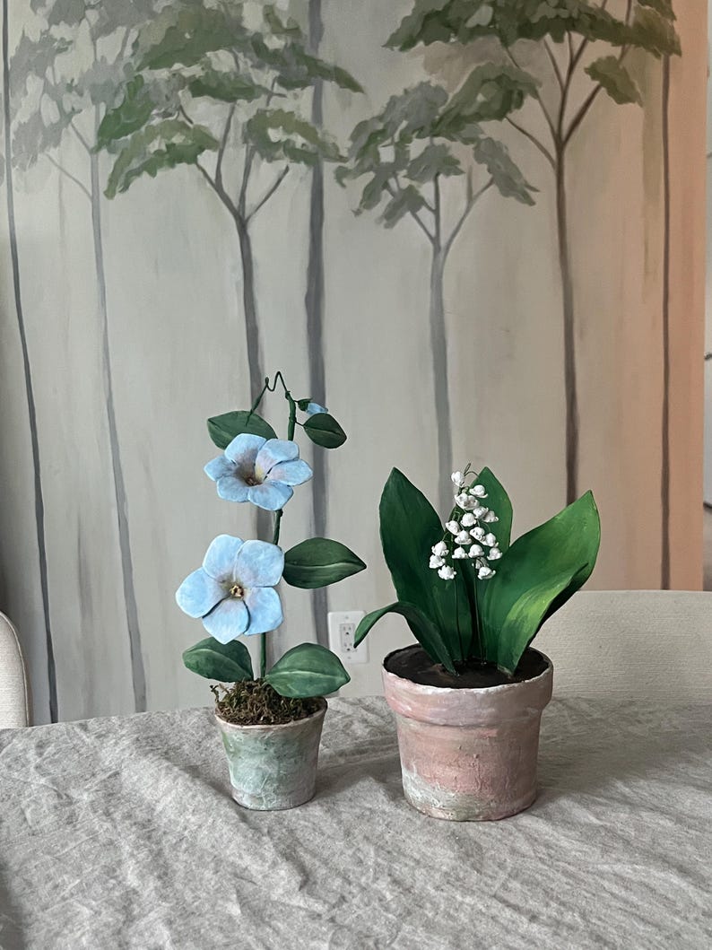 Paper Mache Lily of the Valley: Upcycled Floral Table Decor image 2