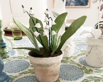 Handmade Paper Mache Lily of the Valley: Upcycled Floral Decor