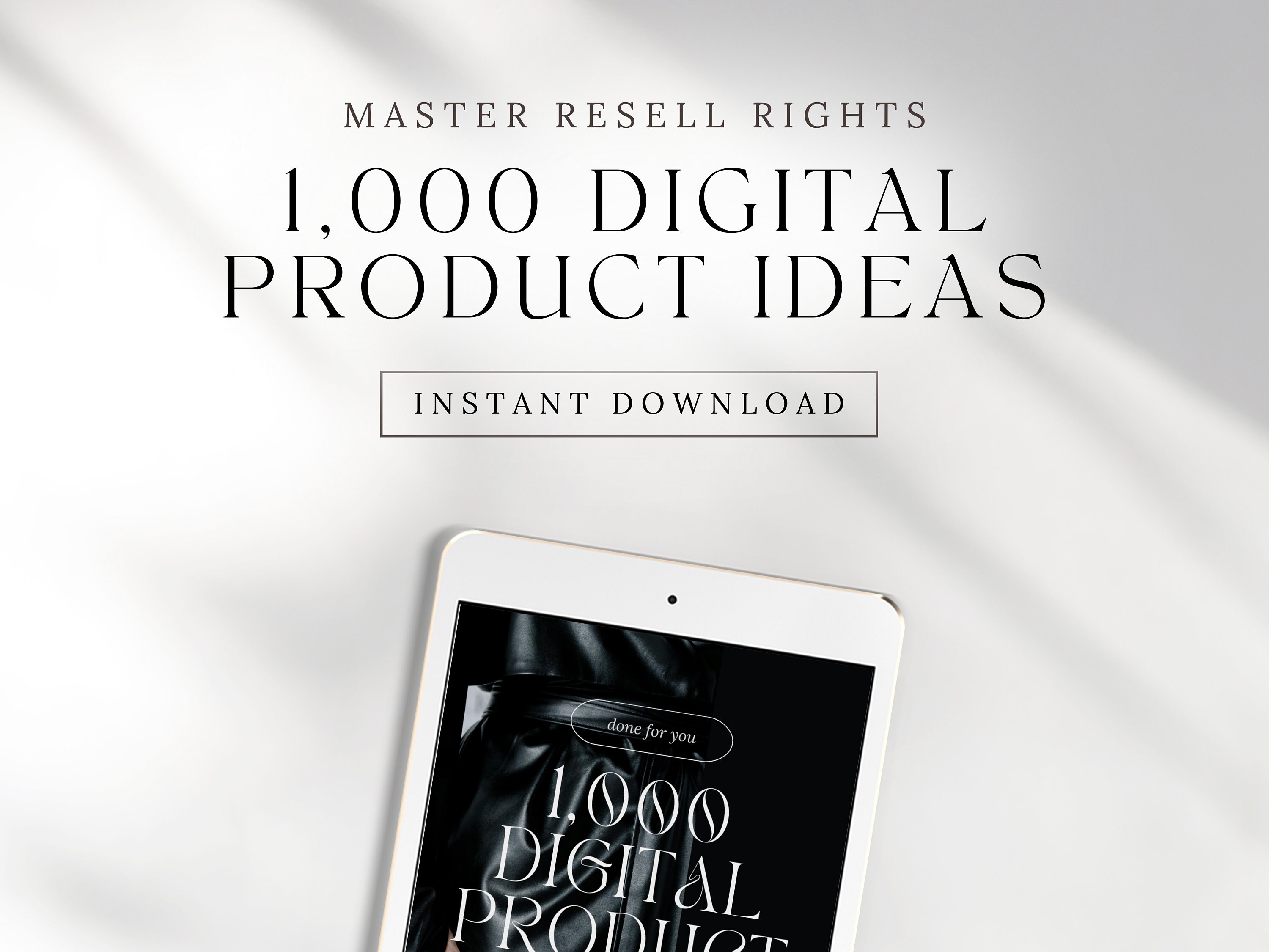 1,000 Digital Product Ideas, Done for You Lead Magnet, Master Resell ...