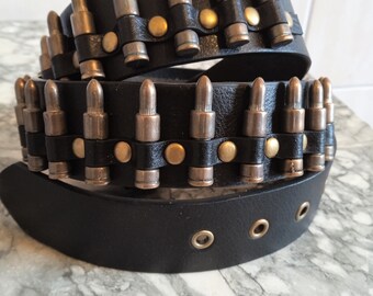 ceinture balles cartouchière munitions factice rock métal punk gothique