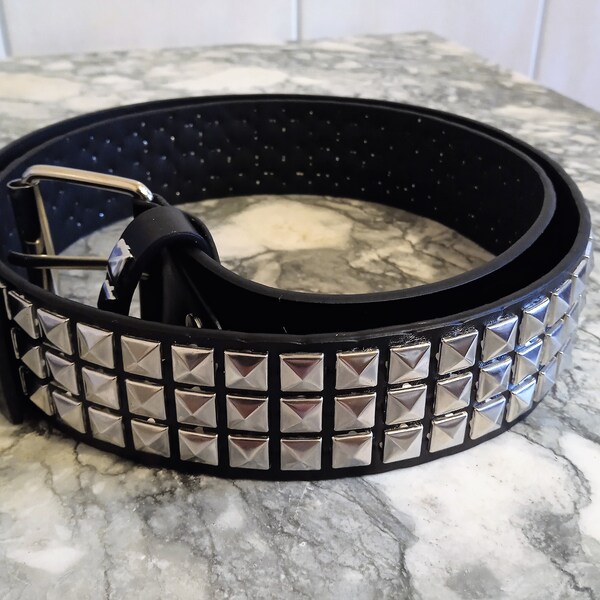 ceinture rivets cuir synthétique rock punk métal