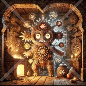 Domovoi Download: Digital Art, Instant Downloadable Wallpaper, Downloadable Fantasy Art, Digital Poster, Slavic Mythology