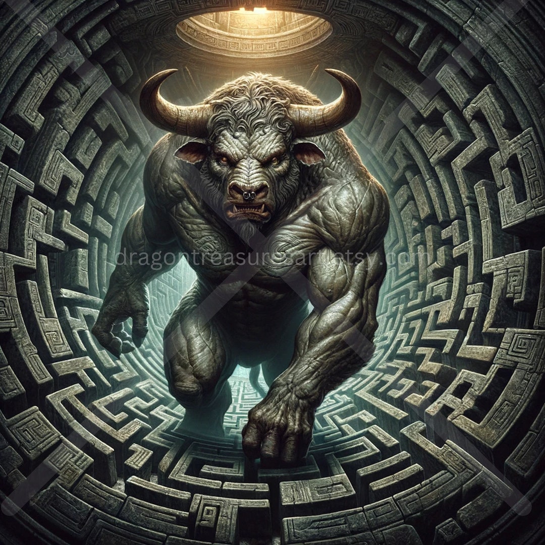 Minotaur Download Digital Art Instant Downloadable Wallpaper Minotaur Download Digital Art Instant Downloadable Wallpaper