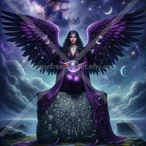 Celestial Angel Download: Digital Art, Instant Downloadable Wallpaper, Downloadable Fantasy Art, Digital Poster, Angel Art, Demon Art