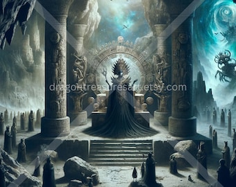 Ereshkigal Download: Digital Art, Instant Downloadable Wallpaper, Downloadable Fantasy Art, Digital Poster, Sumerian Art
