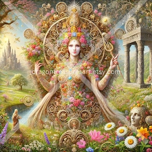 Vesna Download: Digital Art, Instant Downloadable Wallpaper, Downloadable Fantasy Art, Digital Poster, Slavic Mythology