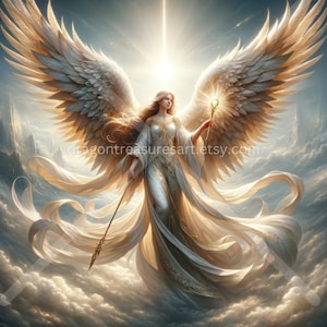 Descarga de Arch Angel: Arte digital, Fondo de pantalla descargable instantáneo, Arte de fantasía descargable, Póster digital, Arte de ángel, Arte demoníaco