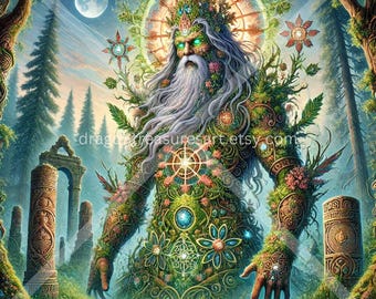 Leshy Download: Arte Digital, Papel de Parede Instantâneo para Download, Arte de Fantasia para Download, Pôster Digital, Mitologia Eslava
