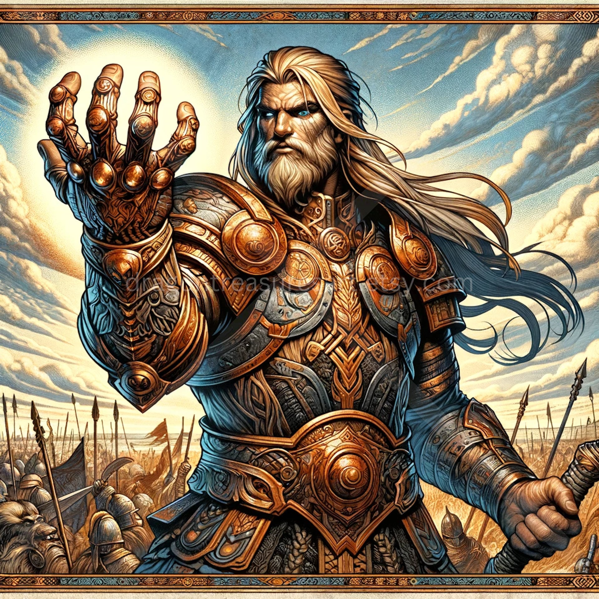 Tyr Download: Digital Art, Instant Downloadable Wallpaper, Downloadable ...