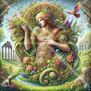 Jarilo Download: Digital Art, Instant Downloadable Wallpaper, Downloadable Fantasy Art, Digital Poster, Slavic Mythology