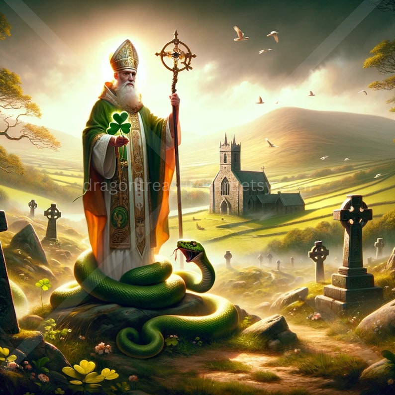 Saint Patrick Robe Saint Patrick Download: Digital Art, Instant Downloadable Wallpaper ...